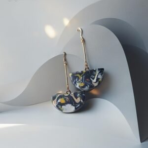 auskarai polimerinio molio ilgas