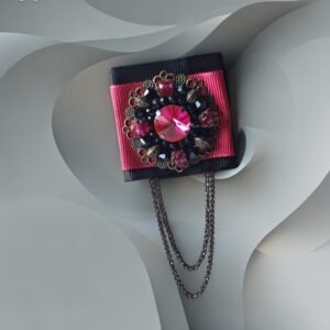 sage su kaspinu rozinis