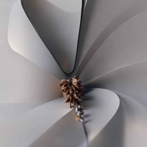 odinis pakabukas gelyte kreminis